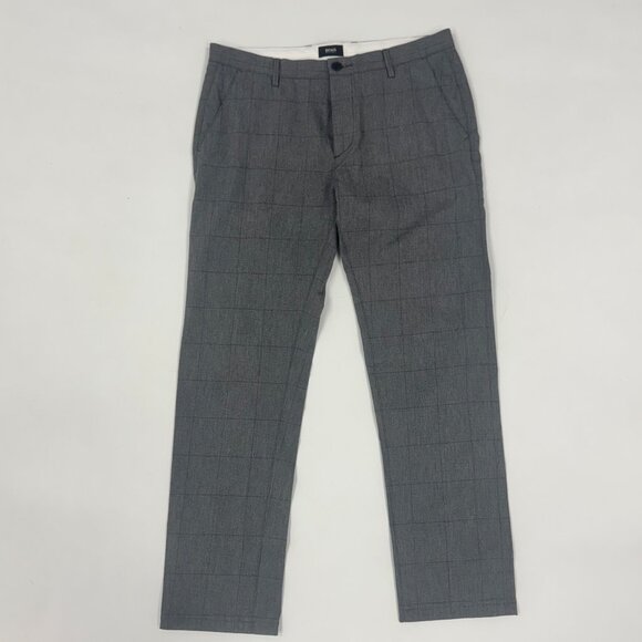 Men’s Slim-Fit Grey Check Hugo Boss Trousers - Picture 1 of 9